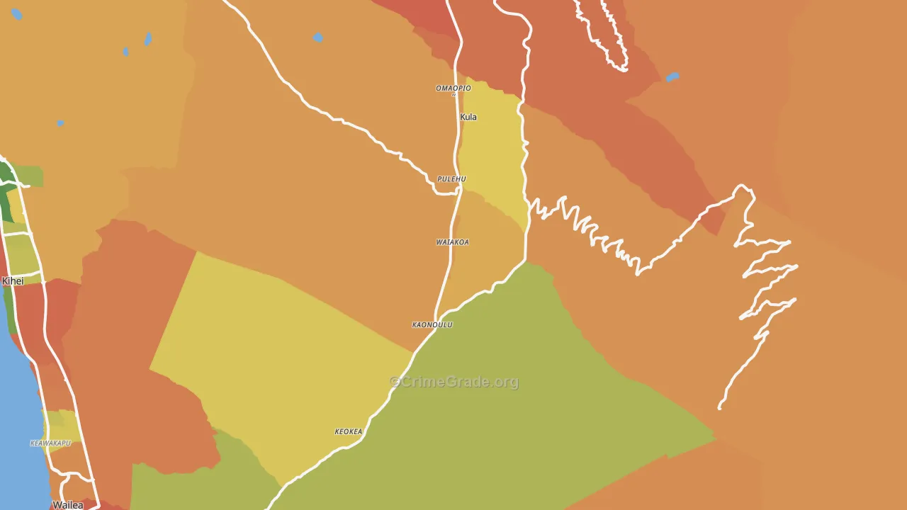 96790, HI Map of Drug-Related Crime Rates