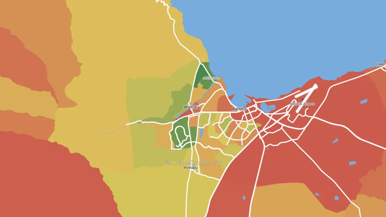 96793, HI Map of Drug-Related Crime Rates