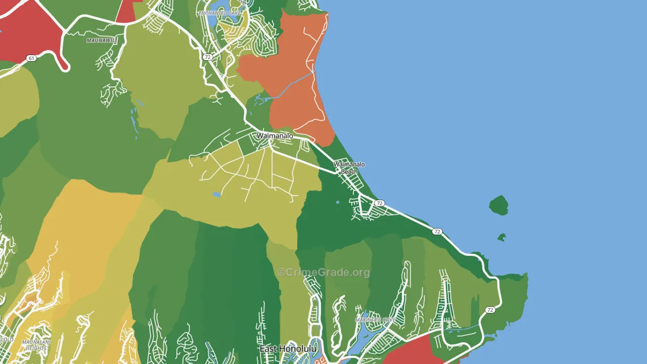 96795, HI Map of Drug-Related Crime Rates