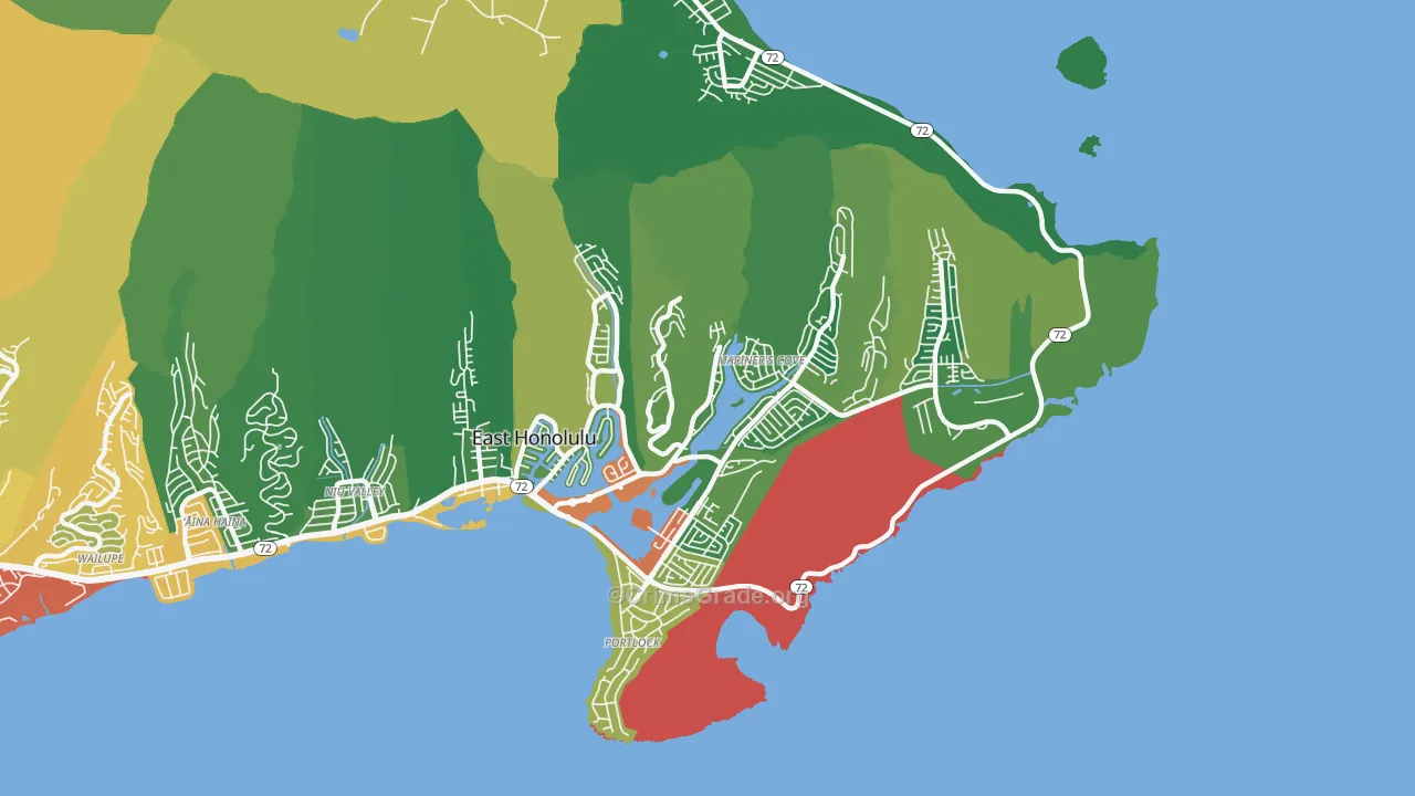 96825, HI Map of Drug-Related Crime Rates