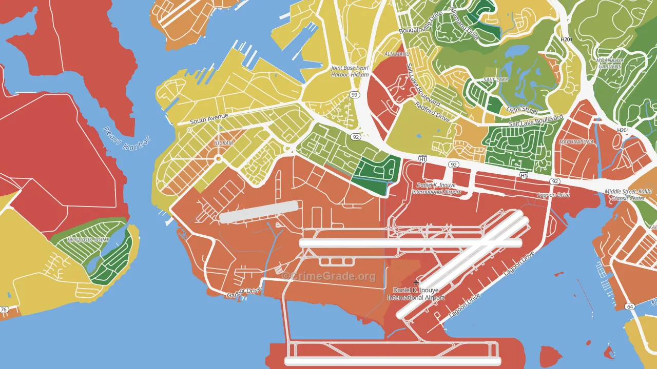 96853, HI Map of Drug-Related Crime Rates