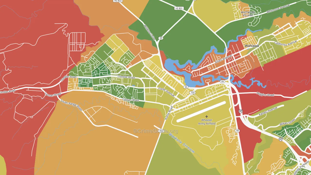 96857, HI Map of Drug-Related Crime Rates