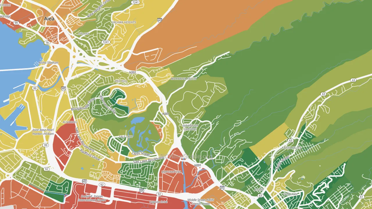 96859, HI Map of Drug-Related Crime Rates