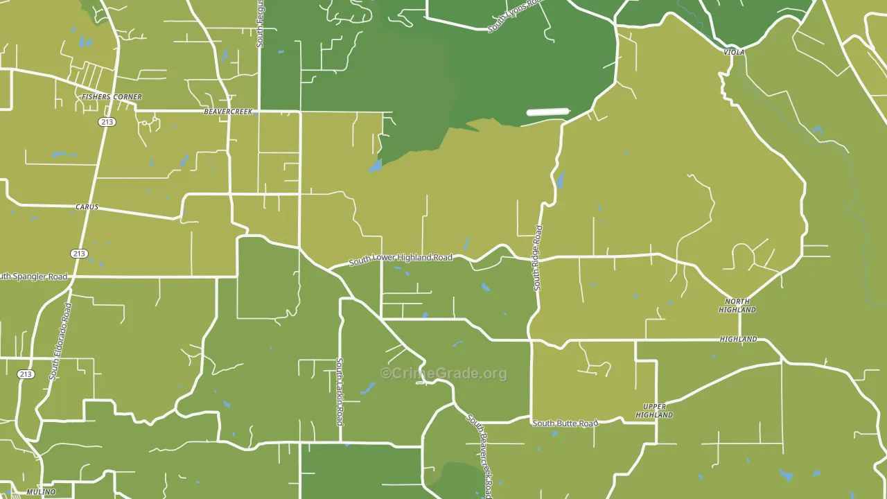 97004, OR Map of Drug-Related Crime Rates