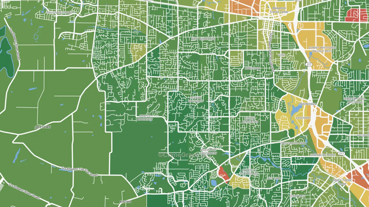 97007, OR Map of Drug-Related Crime Rates