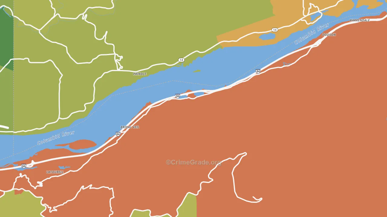97010, OR Map of Drug-Related Crime Rates