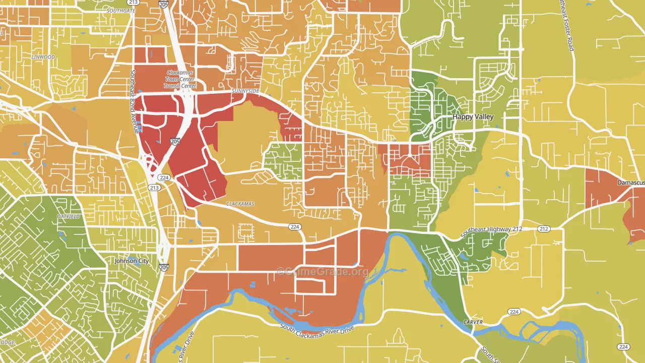 97015, OR Map of Drug-Related Crime Rates