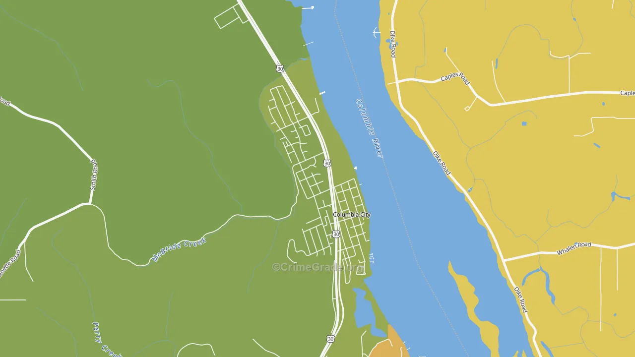 97018, OR Map of Drug-Related Crime Rates