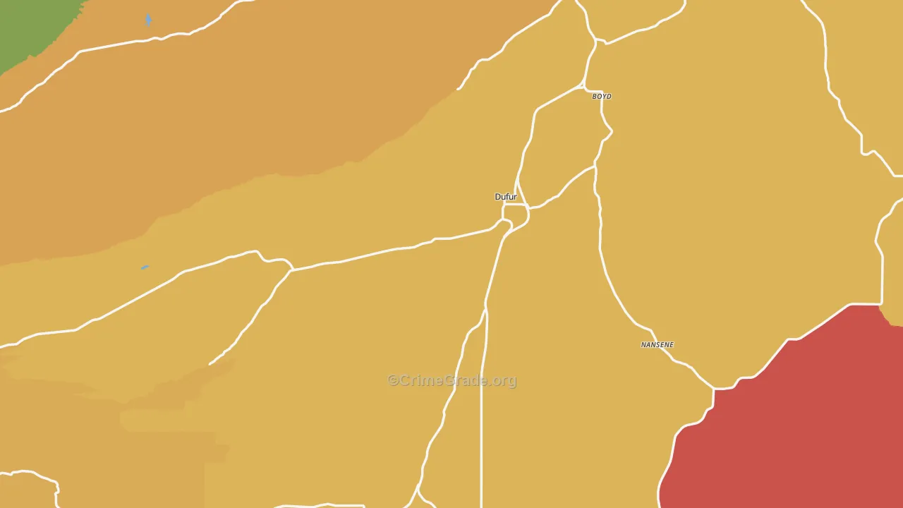 97021, OR Map of Drug-Related Crime Rates