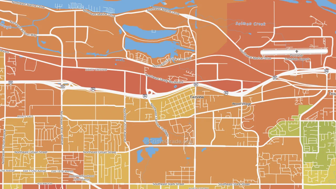 97024, OR Map of Drug-Related Crime Rates