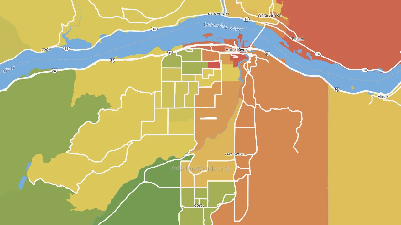 97031, OR Map of Drug-Related Crime Rates