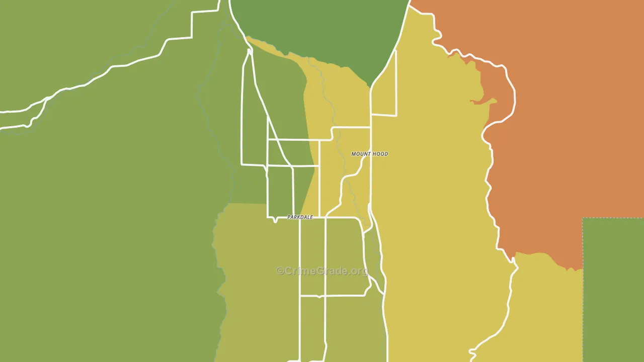 97041, OR Map of Drug-Related Crime Rates