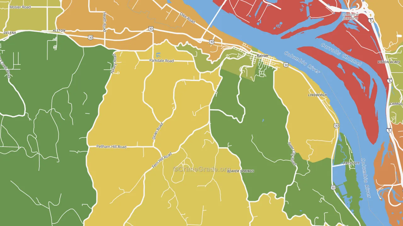 97048, OR Map of Drug-Related Crime Rates