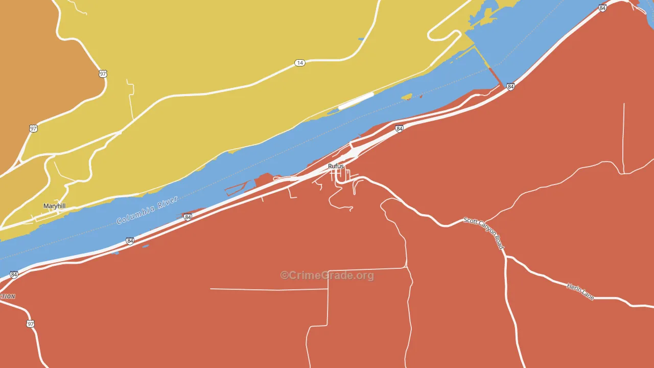 97050, OR Map of Drug-Related Crime Rates