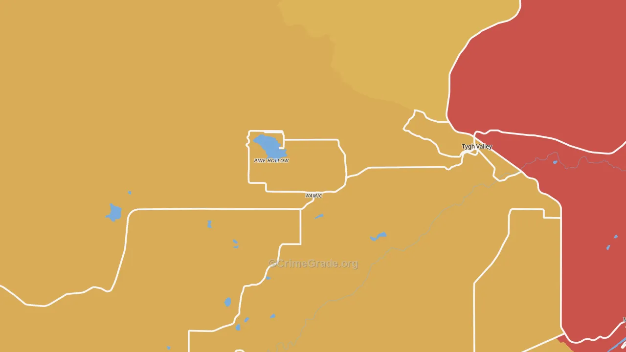 97063, OR Map of Drug-Related Crime Rates