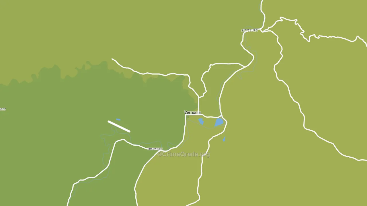 97064, OR Map of Drug-Related Crime Rates