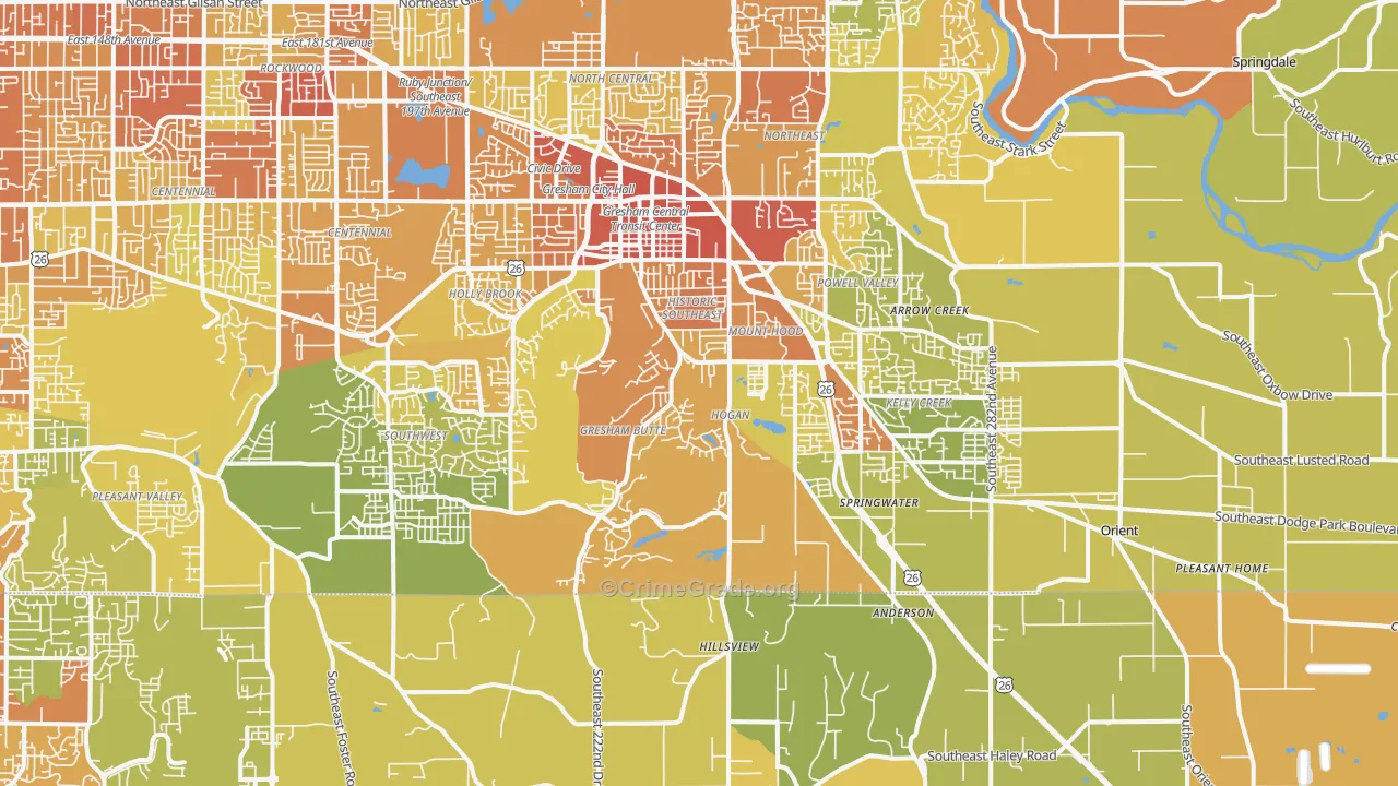 97080, OR Map of Drug-Related Crime Rates