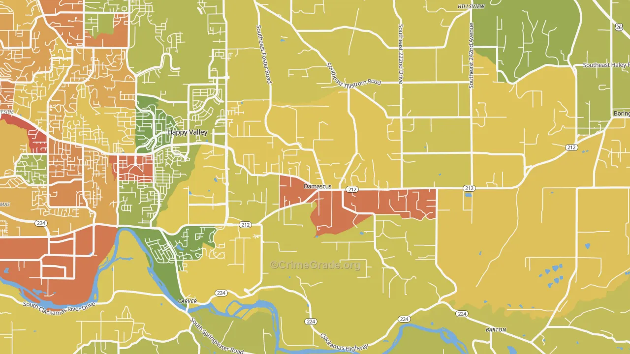 97089, OR Map of Drug-Related Crime Rates