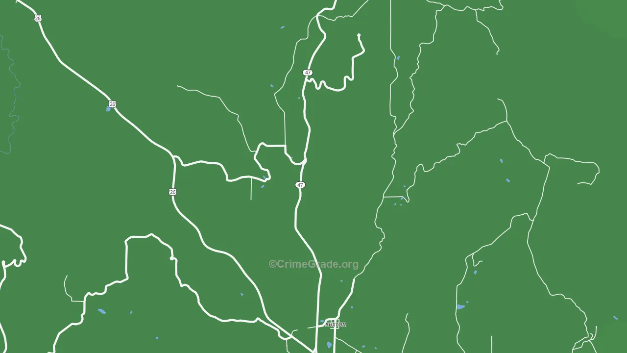 97109, OR Map of Drug-Related Crime Rates