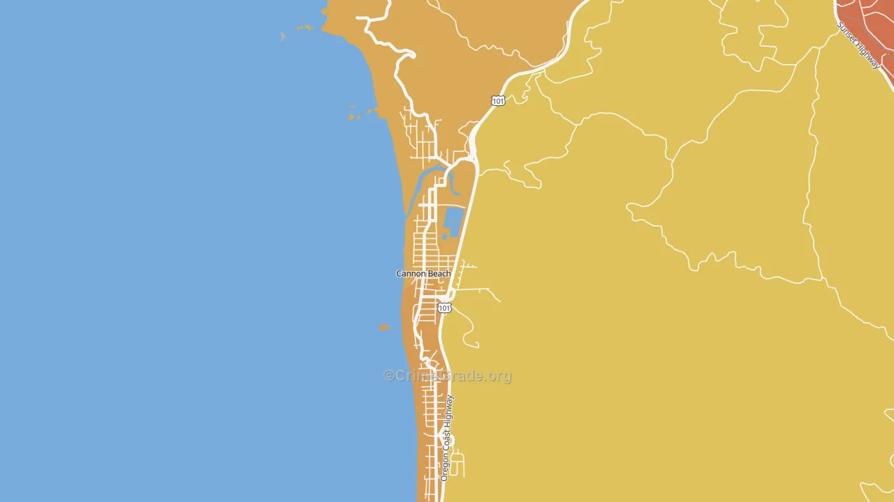97110, OR Map of Drug-Related Crime Rates