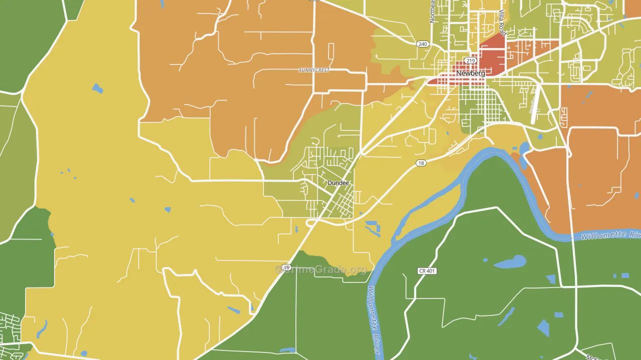 97115, OR Map of Drug-Related Crime Rates