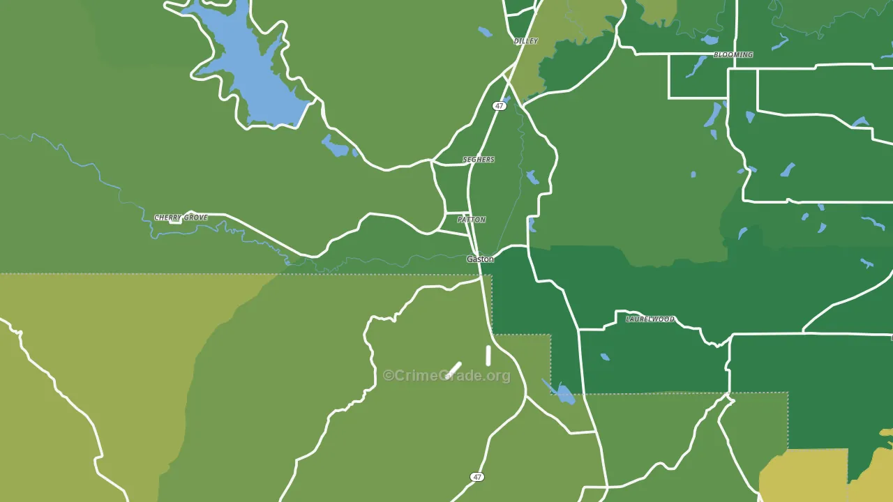 97119, OR Map of Drug-Related Crime Rates