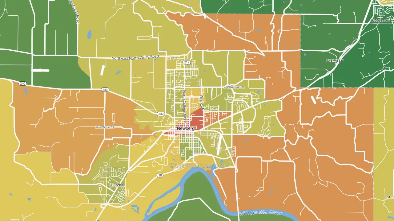97132, OR Map of Drug-Related Crime Rates