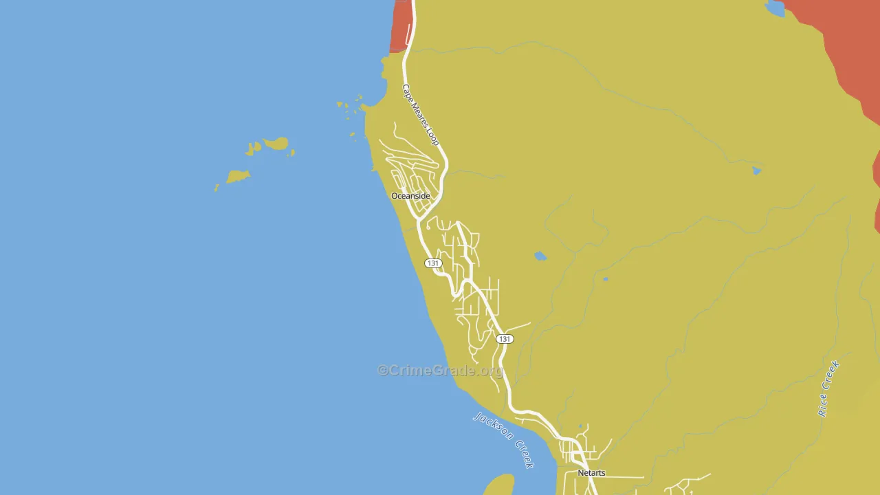 97134, OR Map of Drug-Related Crime Rates