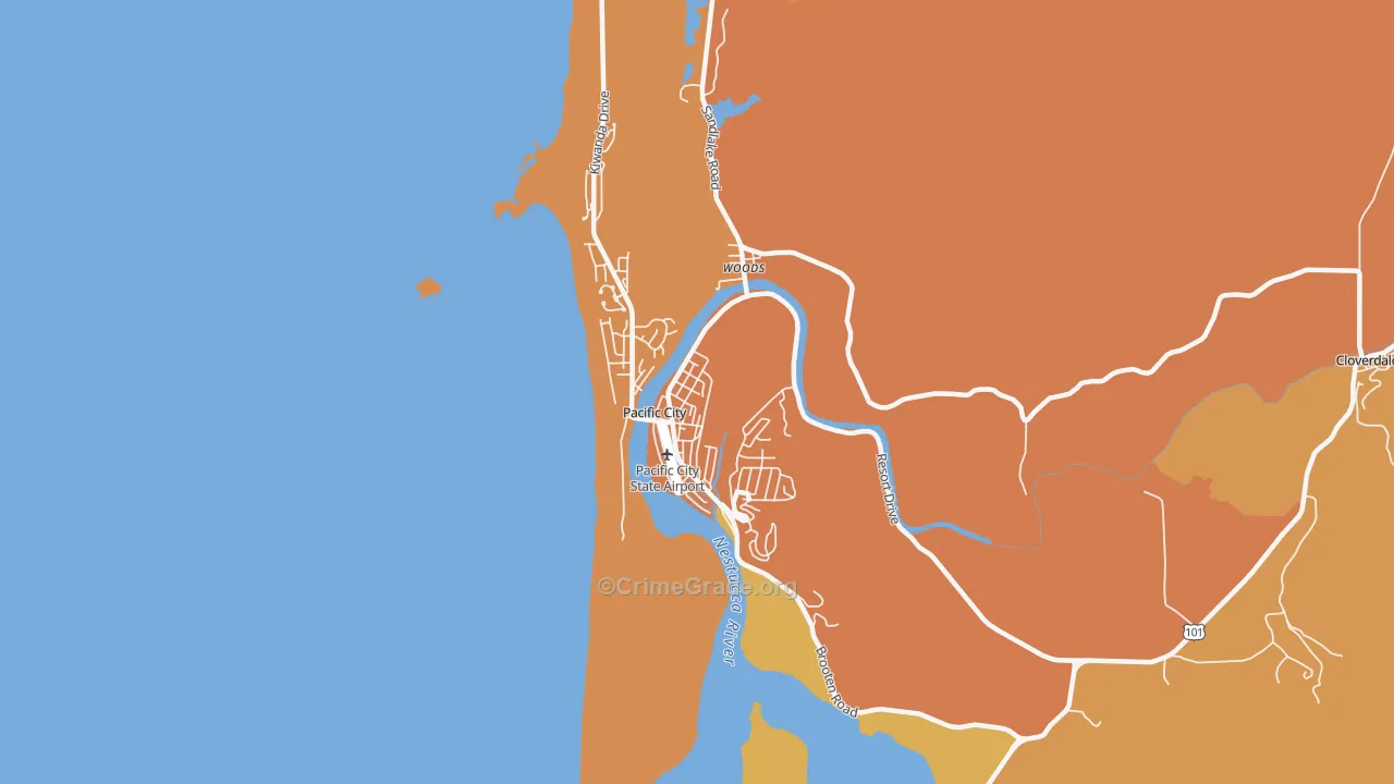 97135, OR Map of Drug-Related Crime Rates