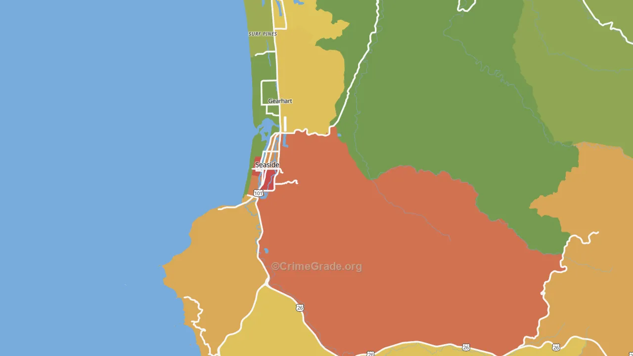 97138, OR Map of Drug-Related Crime Rates
