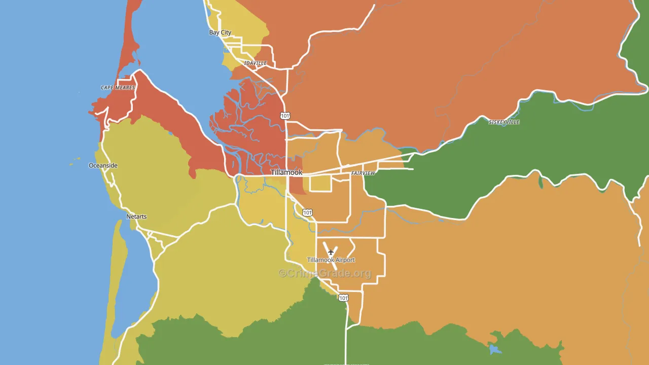 97141, OR Map of Drug-Related Crime Rates