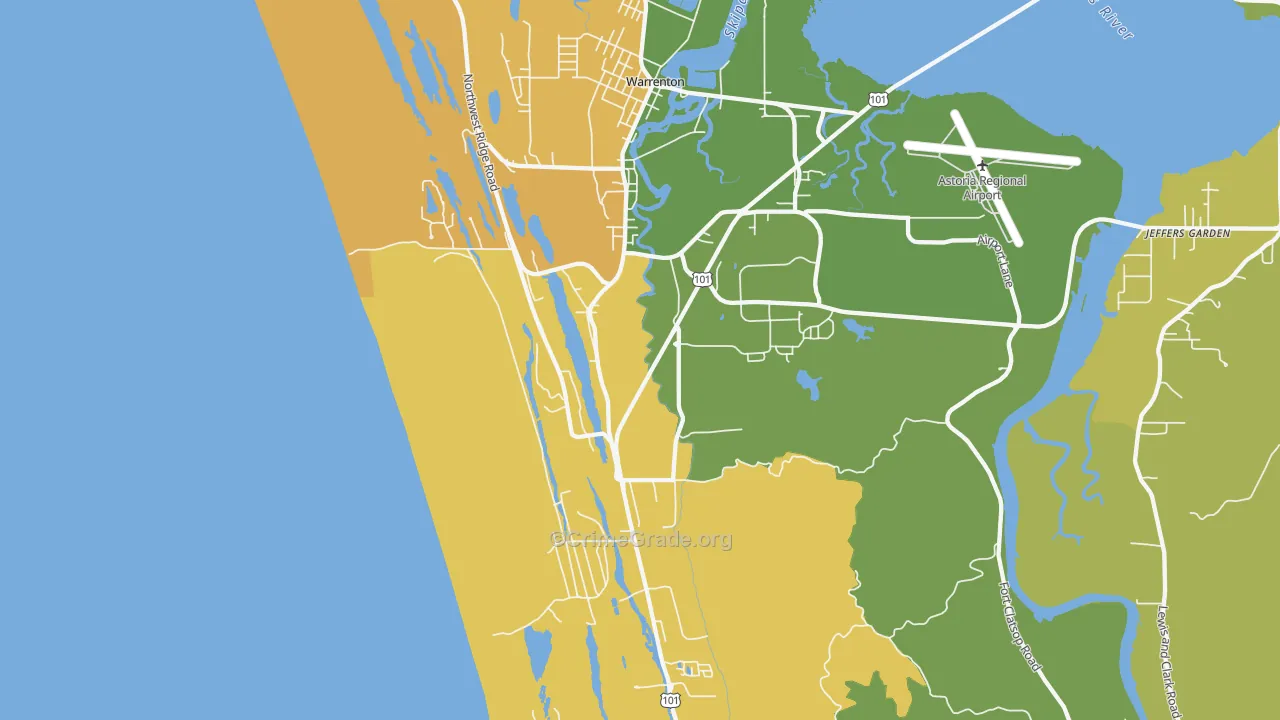 97146, OR Map of Drug-Related Crime Rates