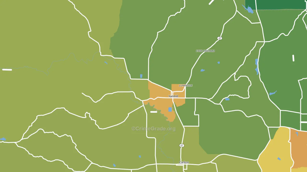 97148, OR Map of Drug-Related Crime Rates