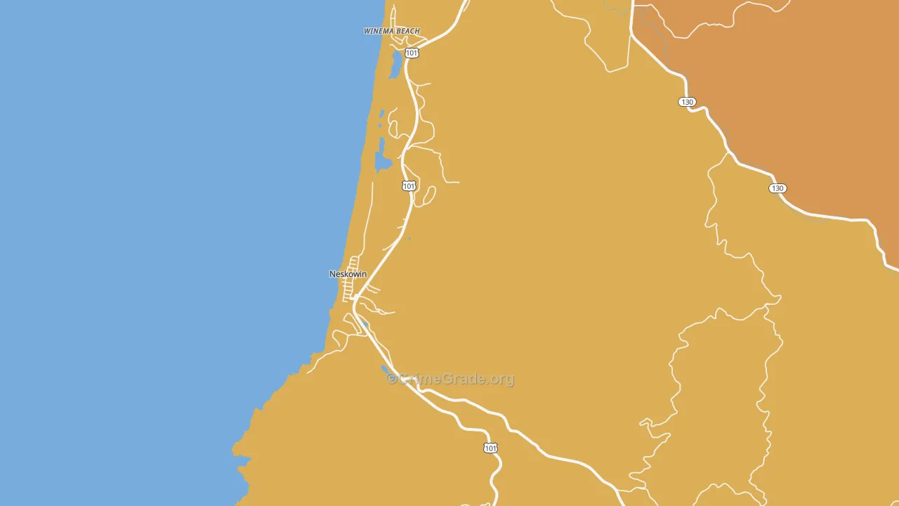 97149, OR Map of Drug-Related Crime Rates
