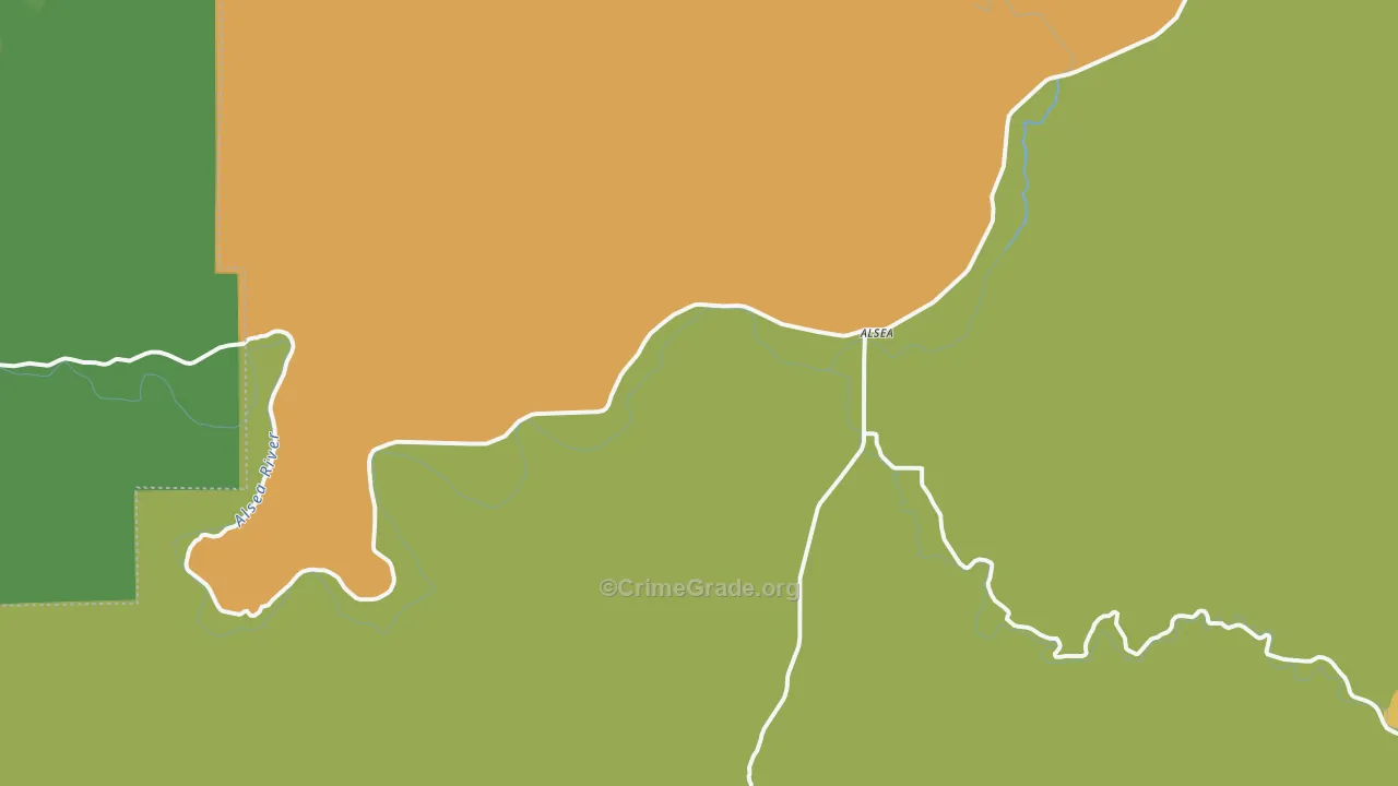 97324, OR Map of Drug-Related Crime Rates
