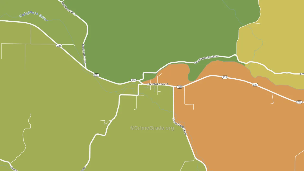 97336, OR Map of Drug-Related Crime Rates