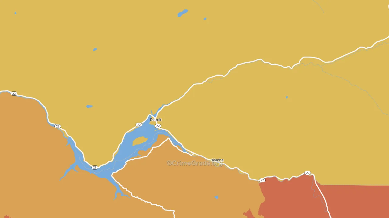 97342, OR Map of Drug-Related Crime Rates