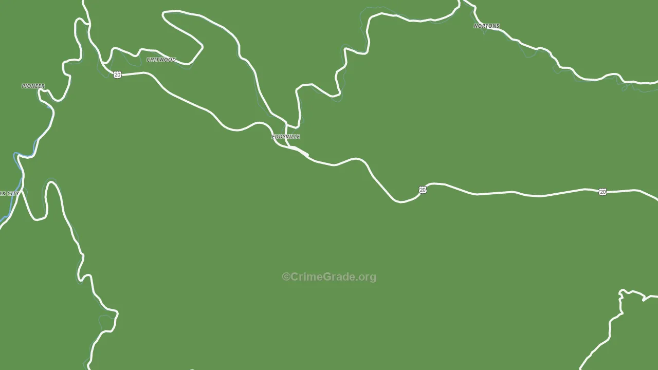 97343, OR Map of Drug-Related Crime Rates
