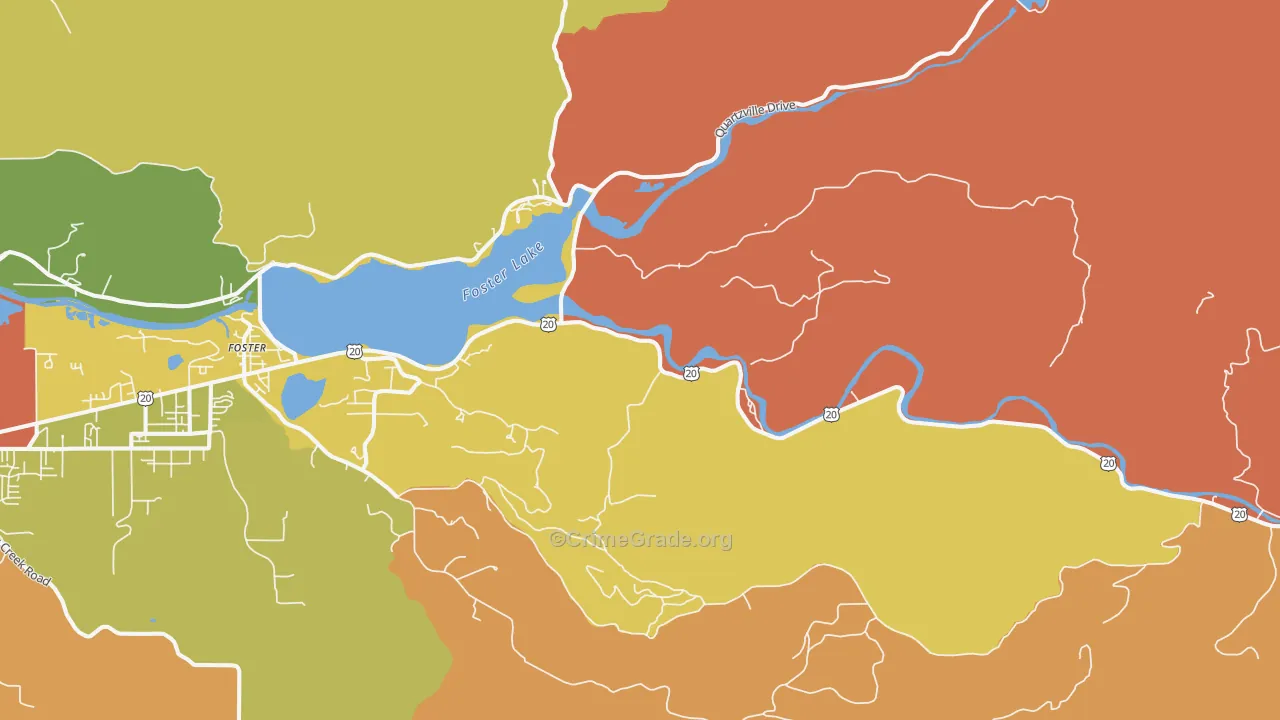 97345, OR Map of Drug-Related Crime Rates
