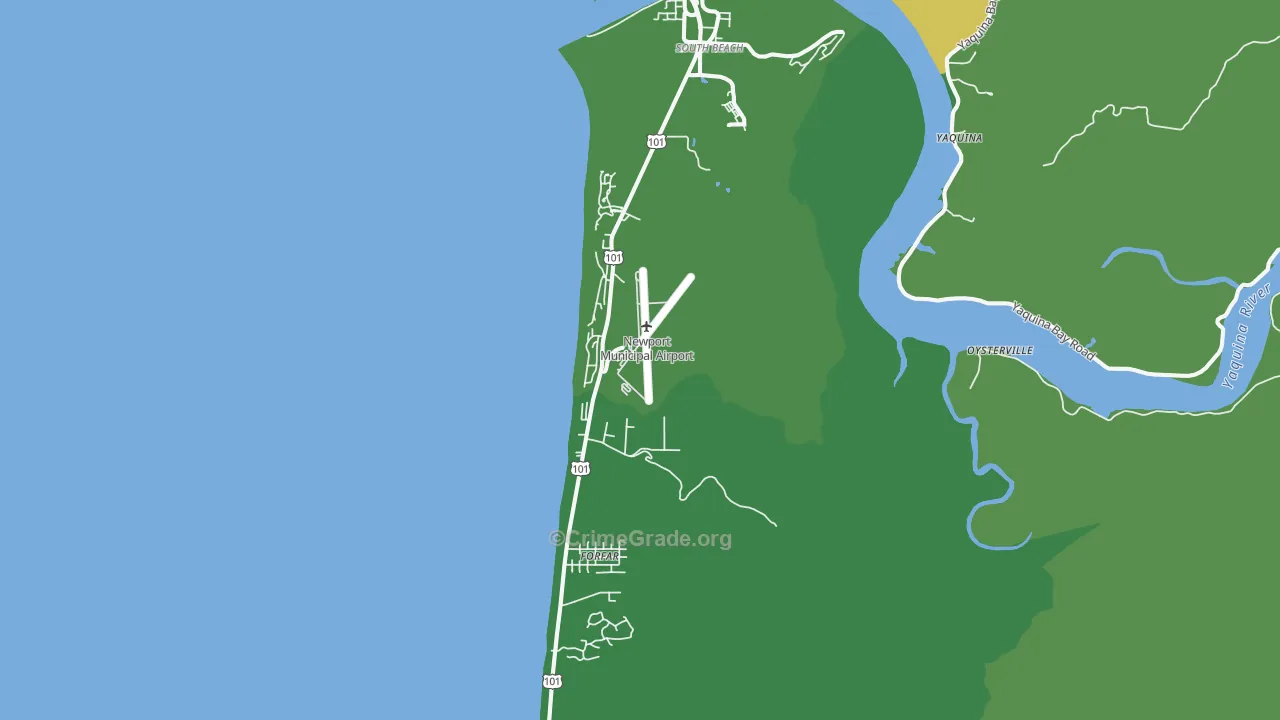 97366, OR Map of Drug-Related Crime Rates