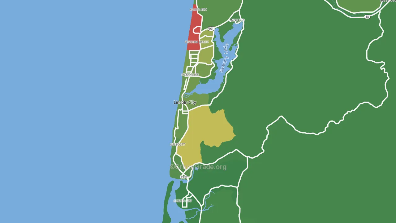 97367, OR Map of Drug-Related Crime Rates