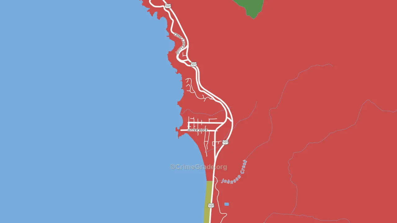 97369, OR Map of Drug-Related Crime Rates