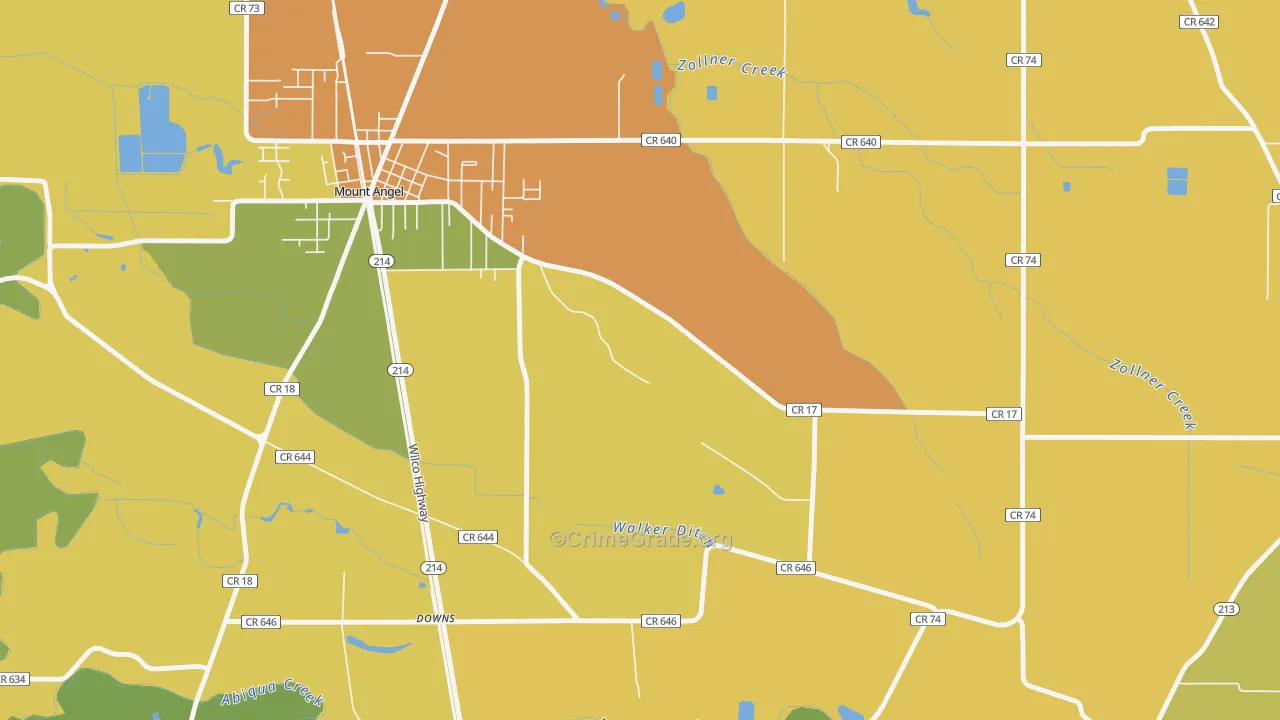 97373, OR Map of Drug-Related Crime Rates