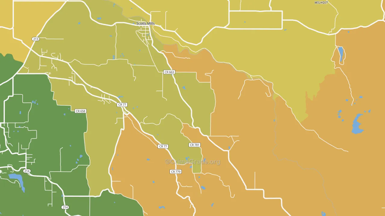 97375, OR Map of Drug-Related Crime Rates