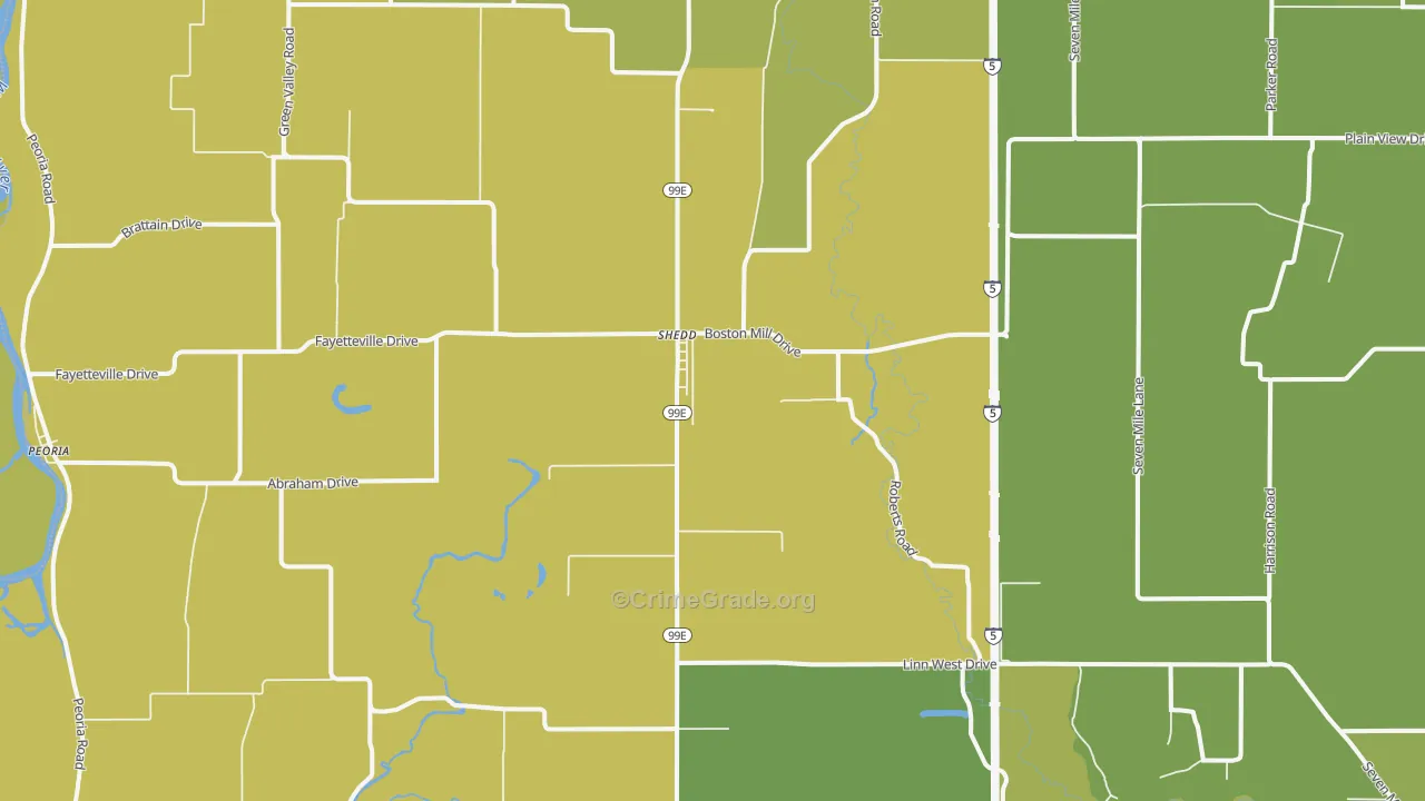 97377, OR Map of Drug-Related Crime Rates