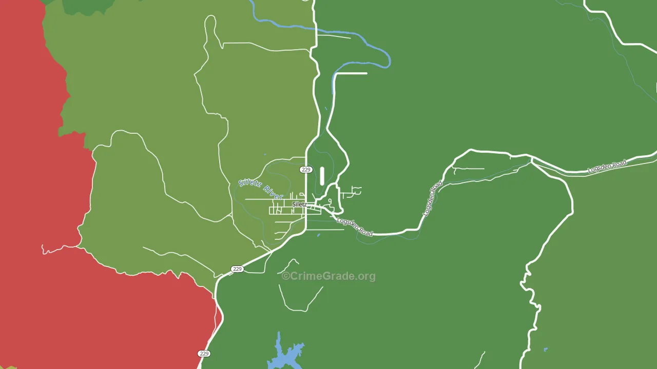97380, OR Map of Drug-Related Crime Rates