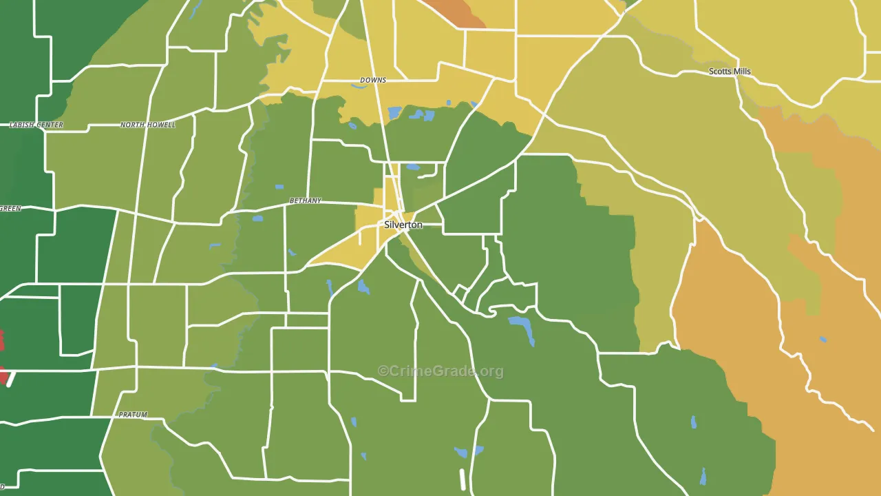 97381, OR Map of Drug-Related Crime Rates