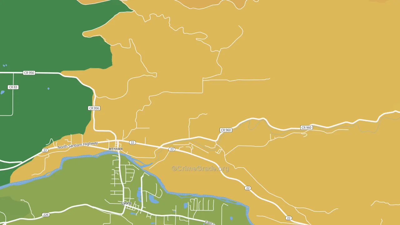 97384, OR Map of Drug-Related Crime Rates