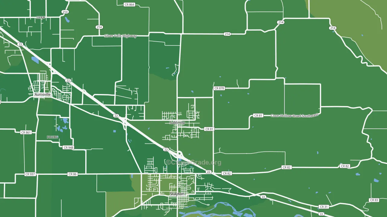 97385, OR Map of Drug-Related Crime Rates