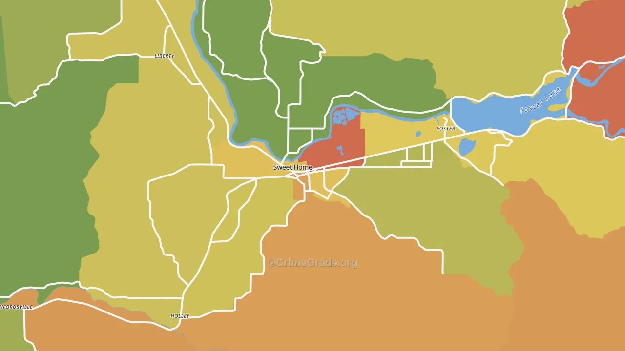 97386, OR Map of Drug-Related Crime Rates